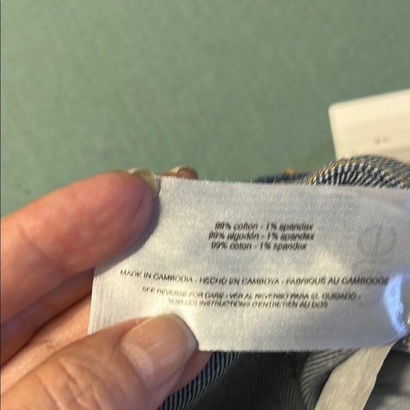 Blue Ankle Cropped Jeans with Faded Denim - Picture 7 of 7